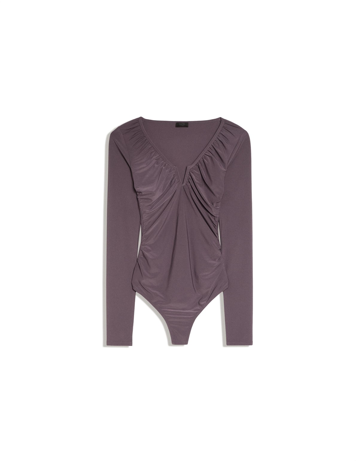 버쉬카 브이넥 셔링 긴팔 바디수트 3160/714 DARK GREY