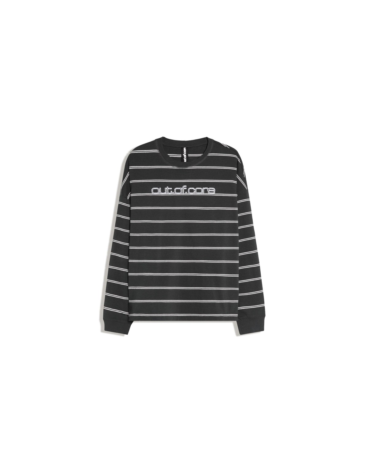 버쉬카 박시 스트라이프 긴팔 티셔츠 3828/443 BLACK