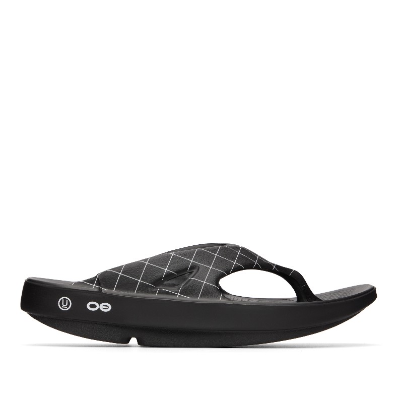 언더커버 블랙 OOFOS UC1F4F03 플립플랍 UC1F4F03 BLACK