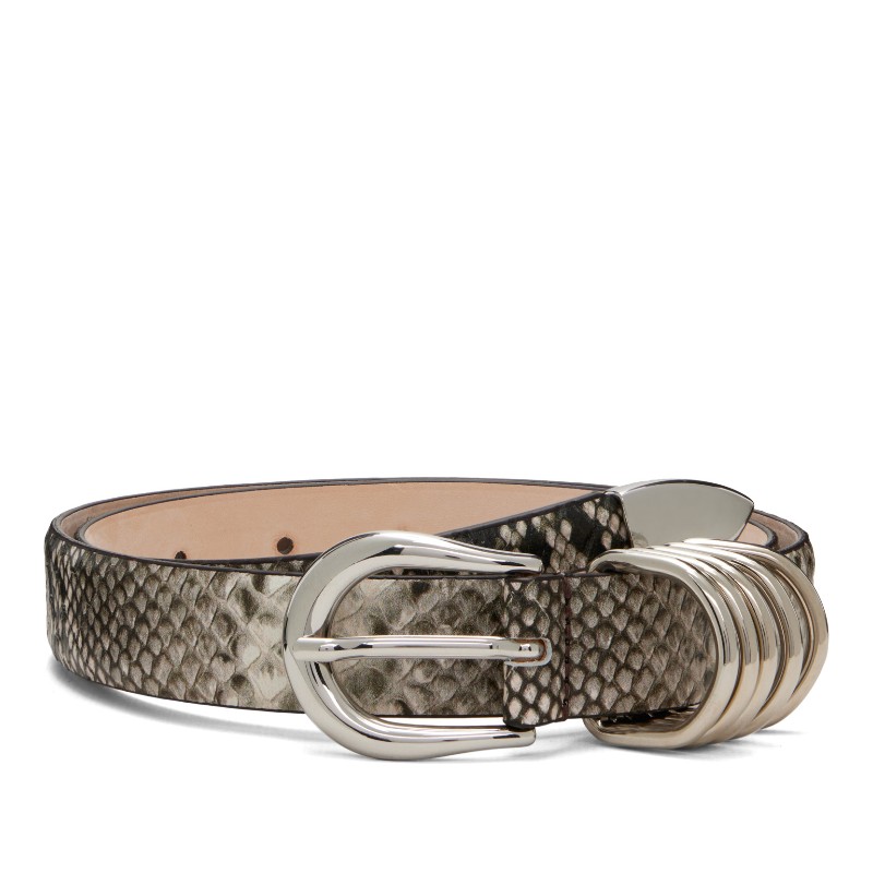디앙슈 베이지 홀리호크 스네이크 벨트 Hollyhock Snake Silver Beige Snake Silver