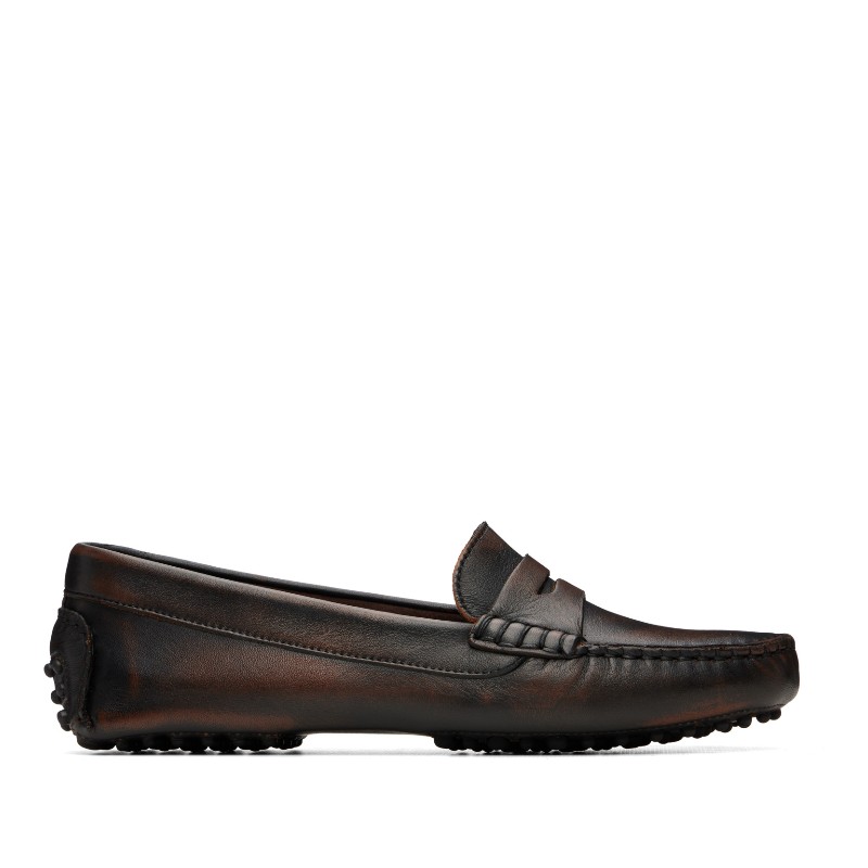 기마구아스 브라운 카 로퍼 CAR SHOE FADED BROWN