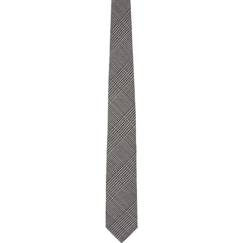 어니스트 더블유 베이커 블랙 &amp; 화이트 클래식 넥타이 FW26GR10 Prince of Wales Chec