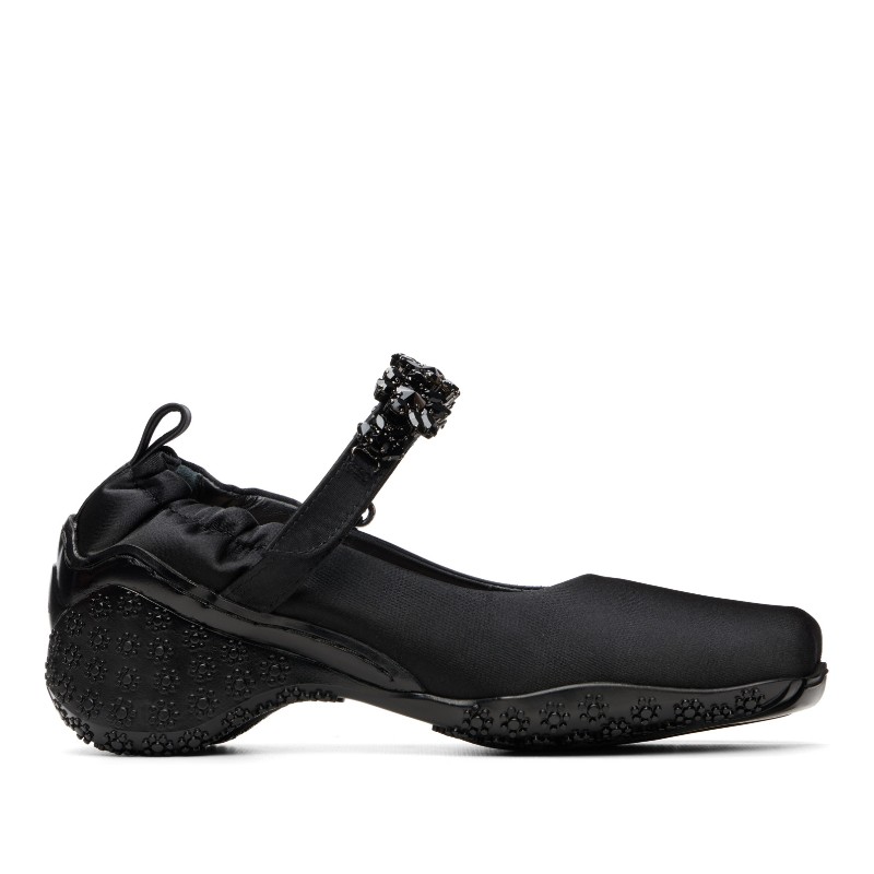 시몬로샤 블랙 새틴 터보 발레 러너 로퍼 BBT1TB 0755 BLACK/JET