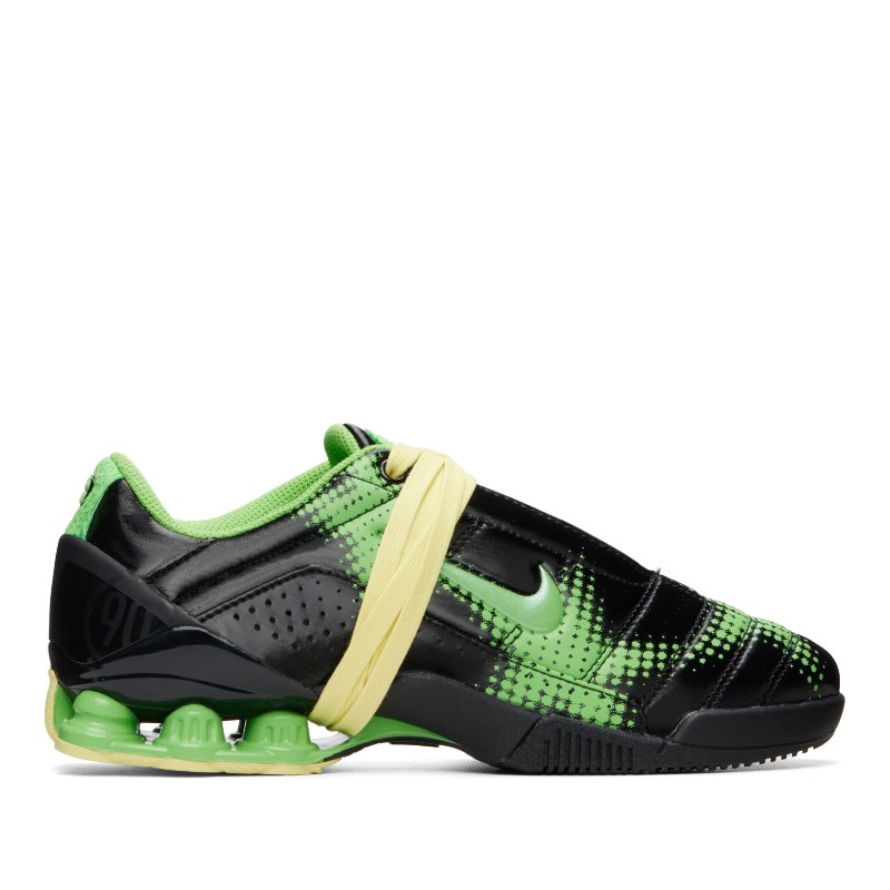 나이키 블랙 &amp; 그린 토탈 90 샥스 마지아 스니커즈 IR8176-002 BLACK/SPINACH GREEN-