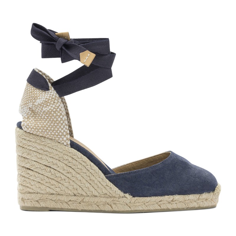 까스따네르 에스파드리유 웨지 샌들 CARINA8002AZULOXFORD BLUE