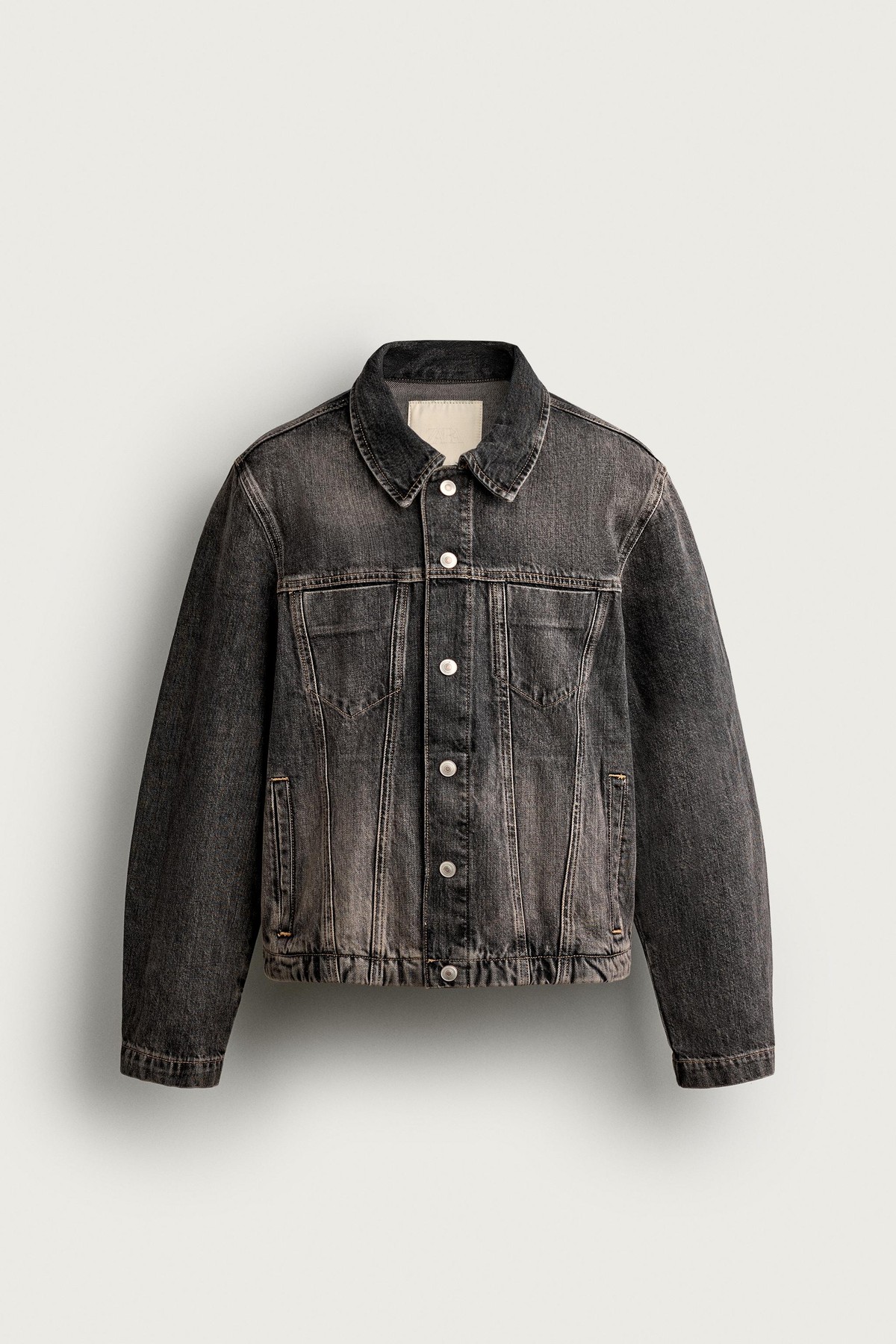 자라 크롭 워시드 이펙트 데님 자켓 6688/335/922 DARK GREY