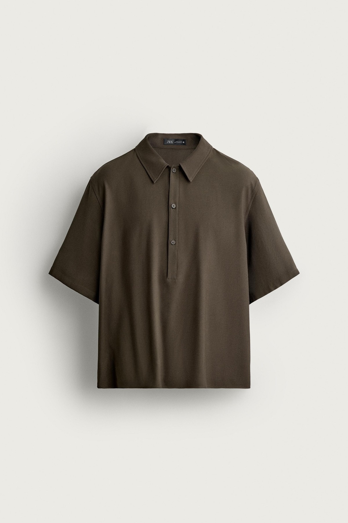자라 릴렉스핏 반팔 폴로셔츠 9401/211/962 DARK KHAKI