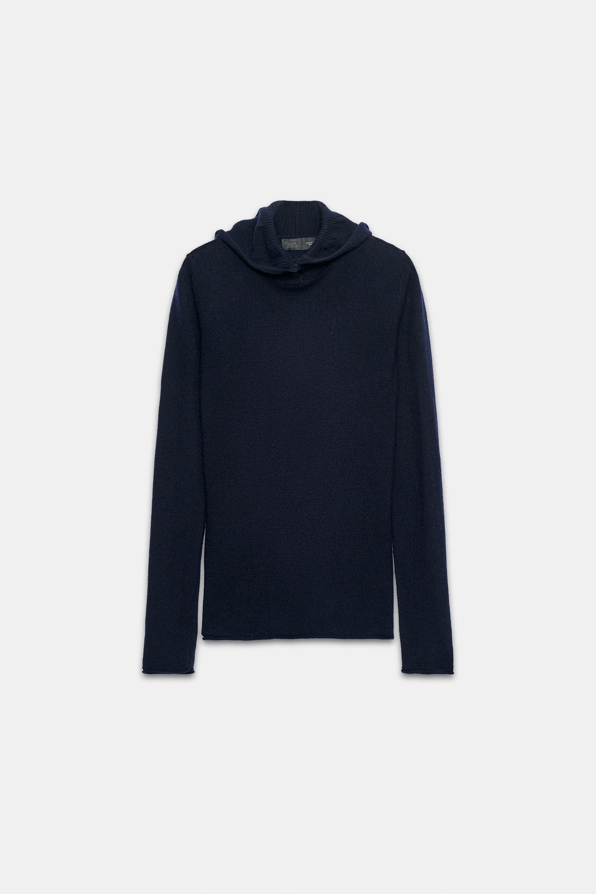 자라 울 100% 후드 니트 스웨터 9598/110/401 NAVY BLUE