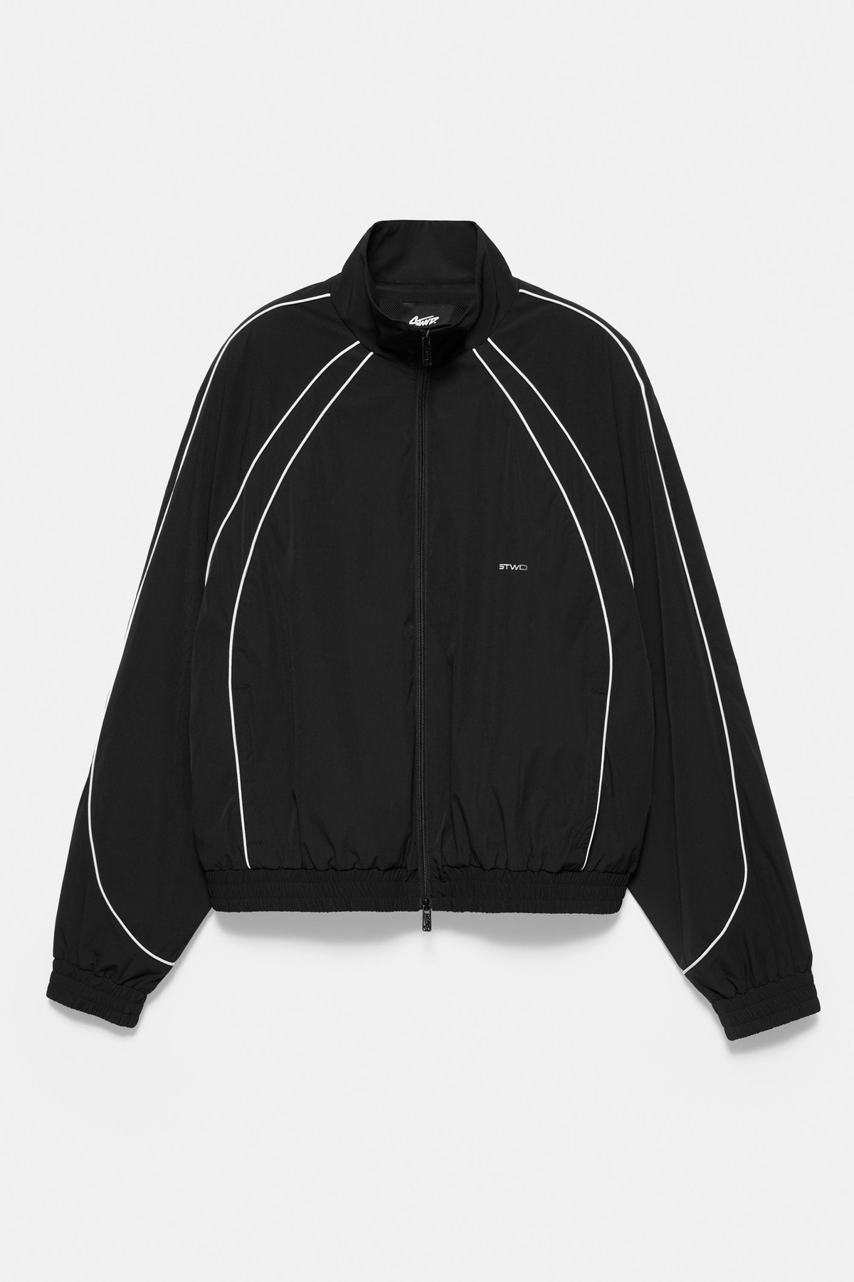 풀앤베어 파이핑 하이넥 집업 트랙 자켓 7721/537 BLACK
