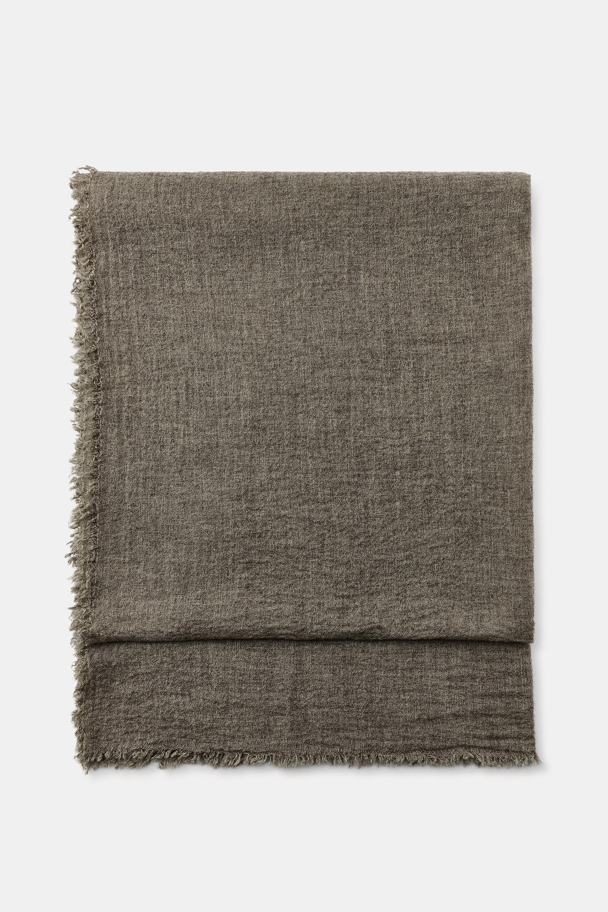 자라 울 혼방 무지 러스틱 스카프 3739/227/737 BROWN / TAUPE