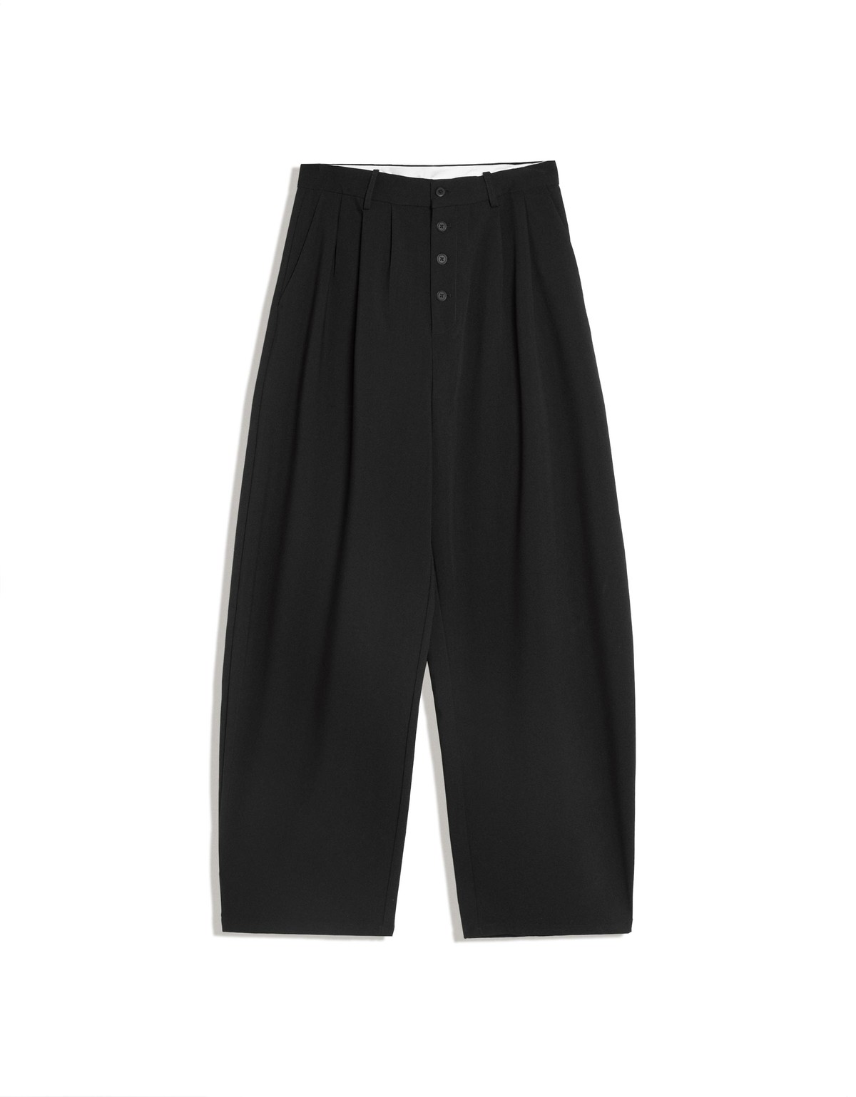 버쉬카 다트 배럴핏 테일러드 팬츠 3748/046 BLACK