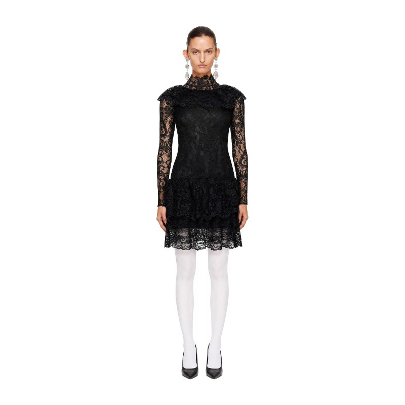 라우라 안드라슈코 블랙 티타임 미디 드레스 TEATIME DRESS Black