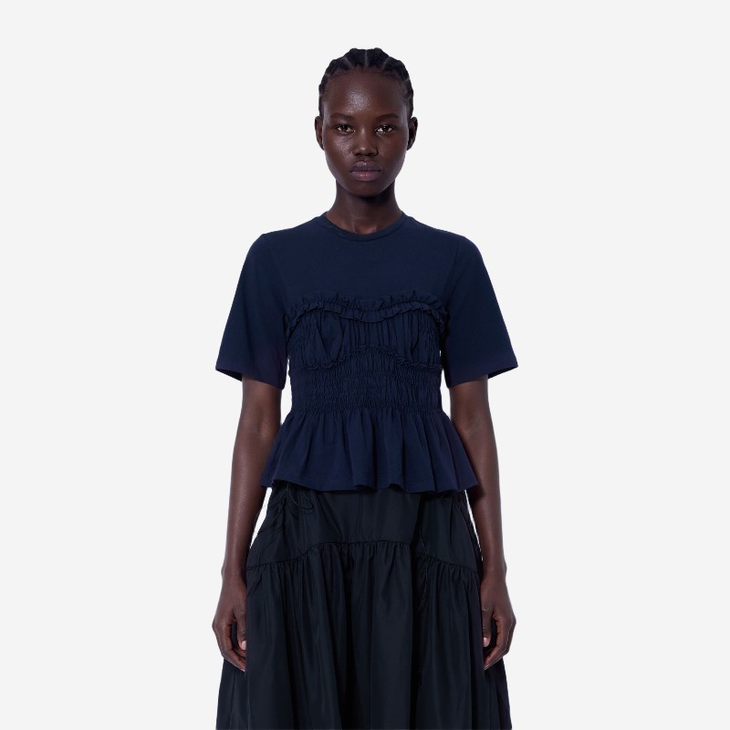 세실리에 반센 Cbvilde 셔링 페플럼 티셔츠 3 26RTW19003 CBVILDE T SHIRT JERSEY