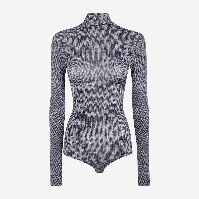 메종마르지엘라 헤링본 하이넥 바디수트 S29NA0185 M20304 001S