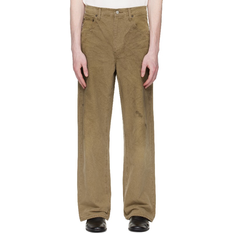 슈타인 카키 옥스포드 빈티지 와이드 슬랙스 ST.1395 KHAKI BEIGE