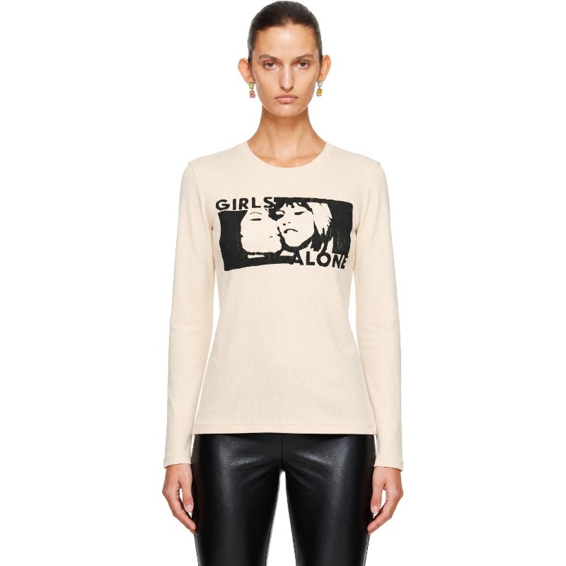 라우라 안드라슈코 오프 화이트 걸스 얼론 티셔츠 GIRLS ALONE LONG SLEEVE Natural/Print
