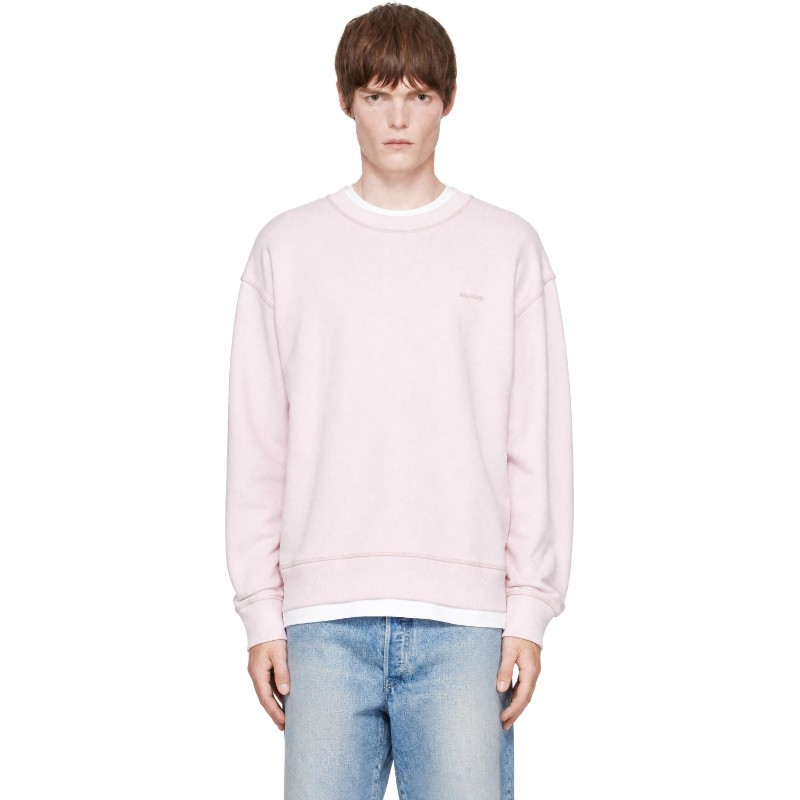 아미 핑크 아미 파리 로고 스웨트셔츠 USW016.JE0052 POWDER PINK/679