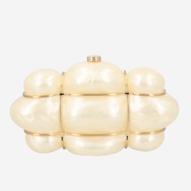 컬트가이아 볼라 조형 클러치 HDBCL37212AC1889 IVORY