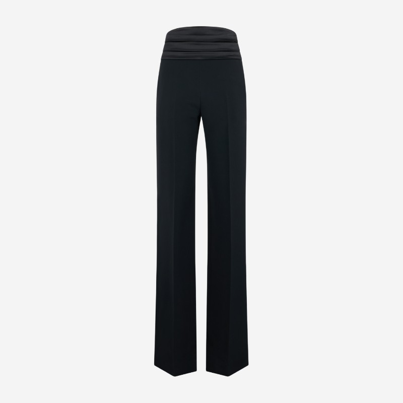 에르마노설비노 하이웨이스트 와이드 팔라초 팬츠 D496P719TE ILM95708