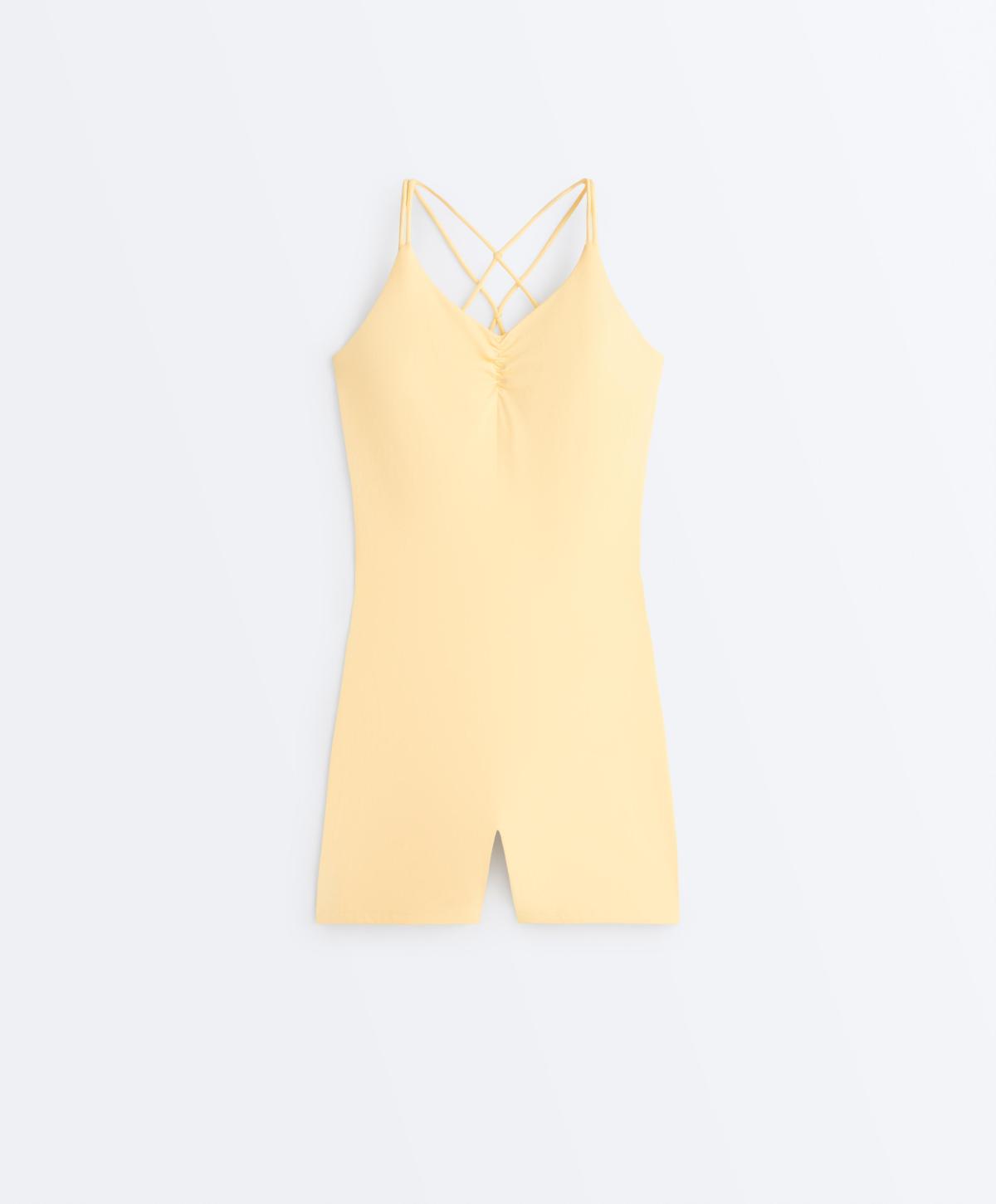 오이쇼 컴포트럭스 매듭 숏 점프수트 4820/332/306 PALE YELLOW
