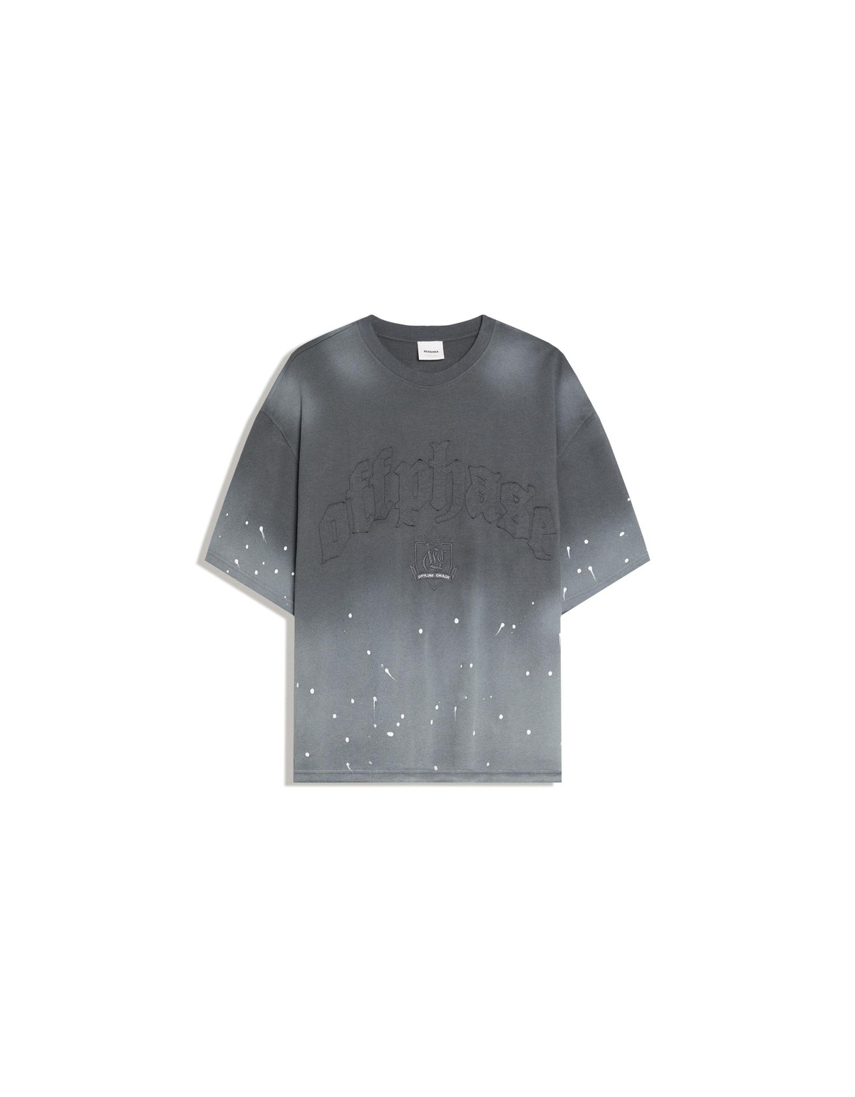 버쉬카 박시 워시드 그래픽 반팔 티셔츠 4023/099 GREY
