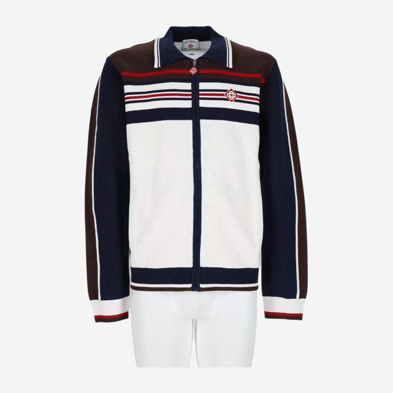 카사블랑카 카페 컬처 배색 스트라이프 캐주얼 재킷 M AW26 KW 1477 01