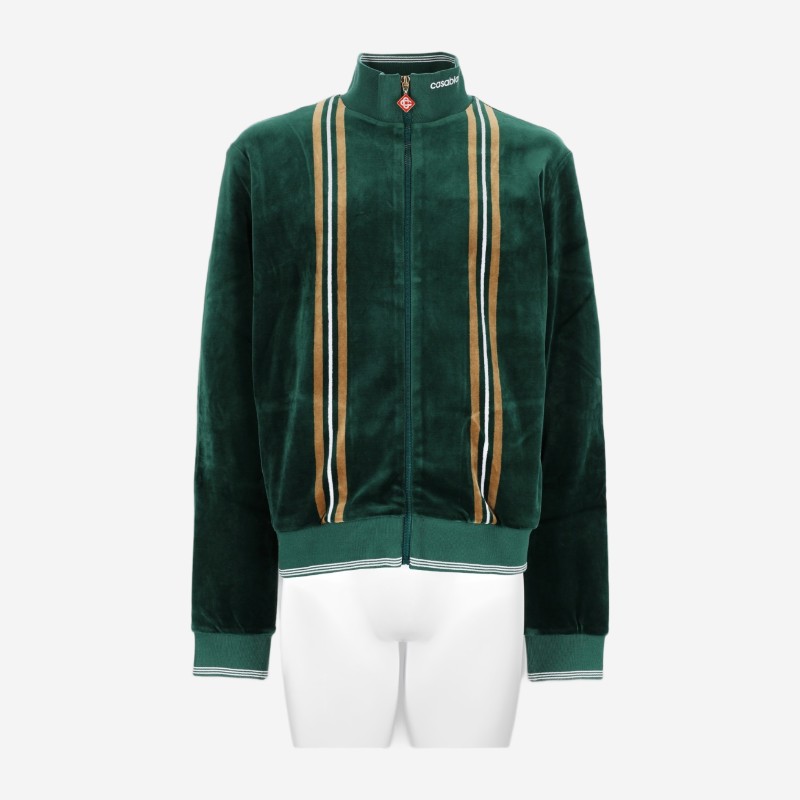 카사블랑카 콘트라스트 스트라이프 봄버 재킷 M AW26 JTP 554 01