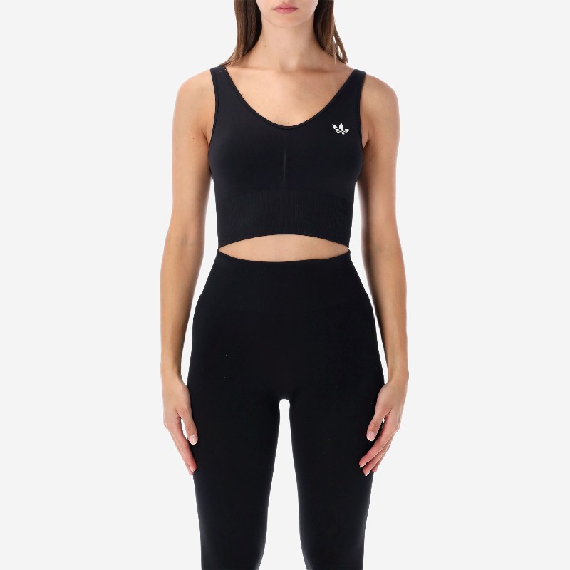 아디다스 심리스 스쿱넥 스포츠 브라 KU9731 BLACK