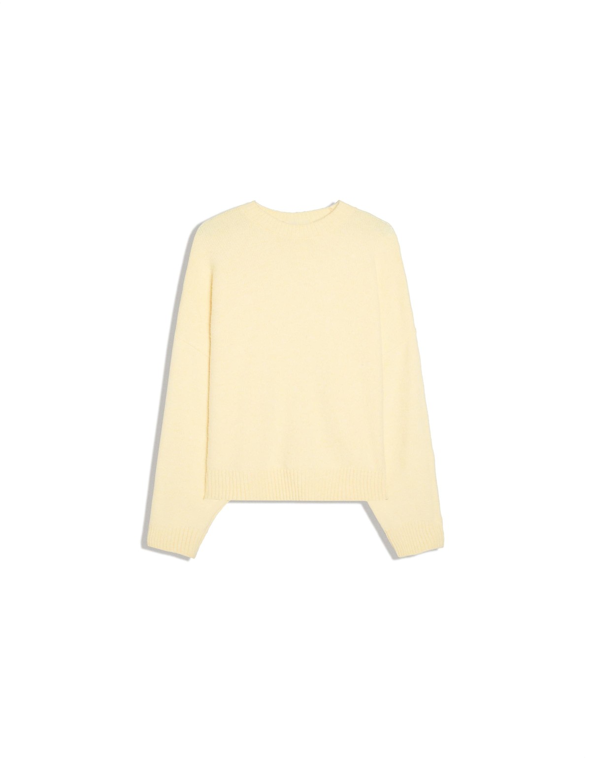 버쉬카 박시 라운드넥 니트 스웨터 2348/376 YELLOW
