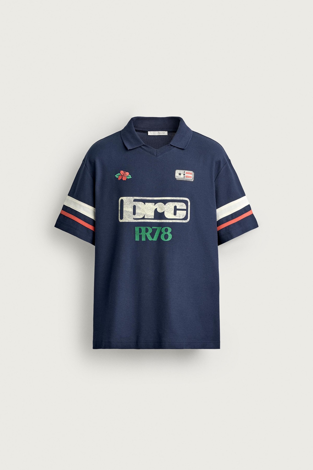 자라 레트로 그래픽 반팔 폴로셔츠 0962/352/401 NAVY BLUE