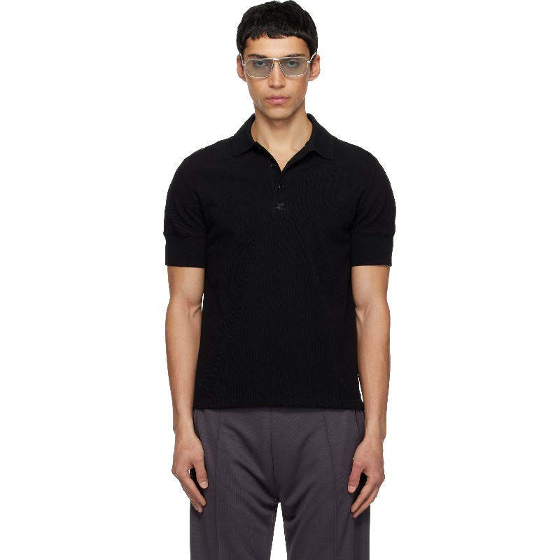 쿠레쥬 블루 시그니처 폴로 셔츠 126JPO052JS0268 BLACK 9999