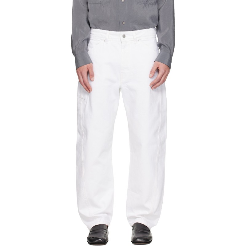 르메르 화이트 트위스트 워크웨어 데님 진 PA1102 LD1070 WH086 MILK