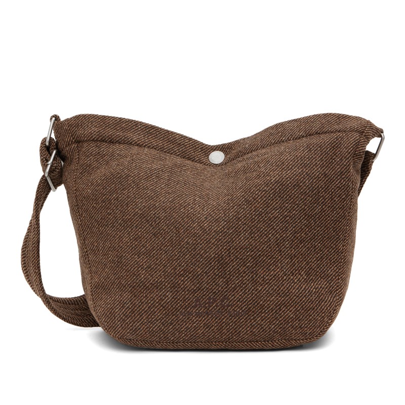 아페쎄 브라운 스몰 저널 메신저백 WOATC-M67010 CAA BROWN