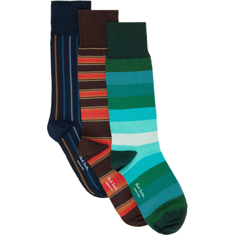 폴스미스 멀티컬러 스트라이프 양말 세트 M1A-SOCK-W3PK6-1A 1A Multicolour