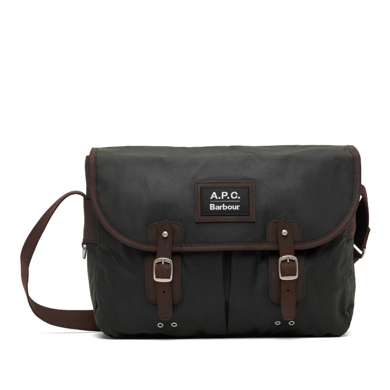 아페쎄 카키 Barbour 왁스 타라스 메신저백 UBA0797SG91 dark sage