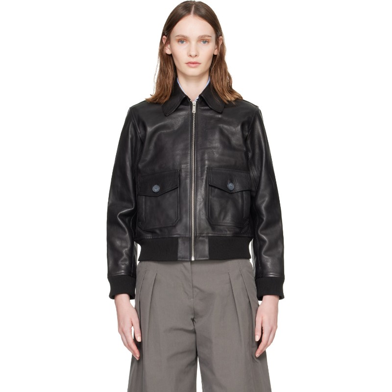 아페쎄 블랙 게일 가죽 재킷 PXCDG-F32052 LZZ BLACK
