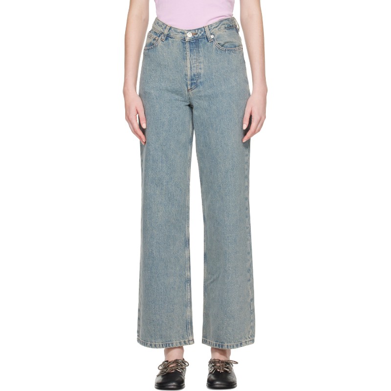 아페쎄 인디고 블루 엘리자베스 데님 진 COHSP-F09181 Ial Washed Indigo