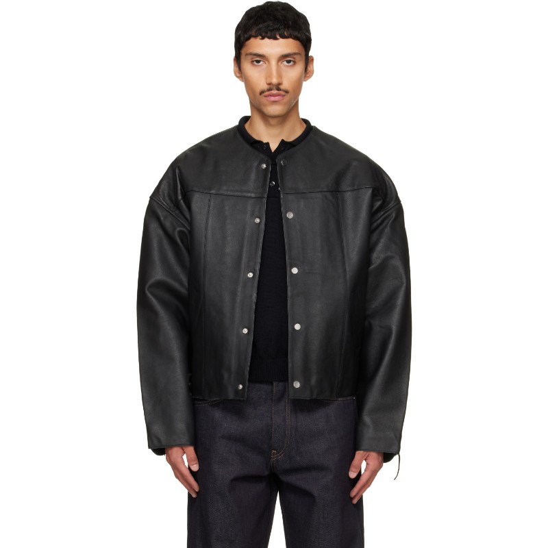 데드우드 블랙 카누 오버사이즈 가죽 재킷 Canoo Black