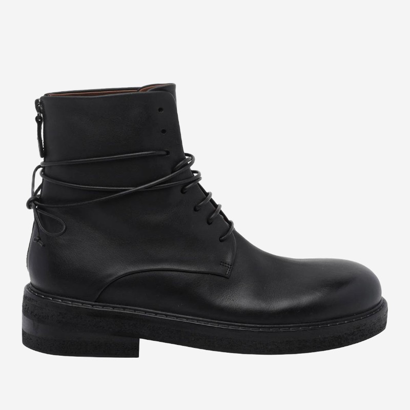 마르셀 파루카 가죽 레이스업 컴뱃 부츠 MM2961P023666 BLACK