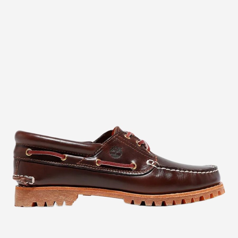 팀버랜드 사이드 레이스 가죽 보트 슈즈 TB0513042141 BROWN