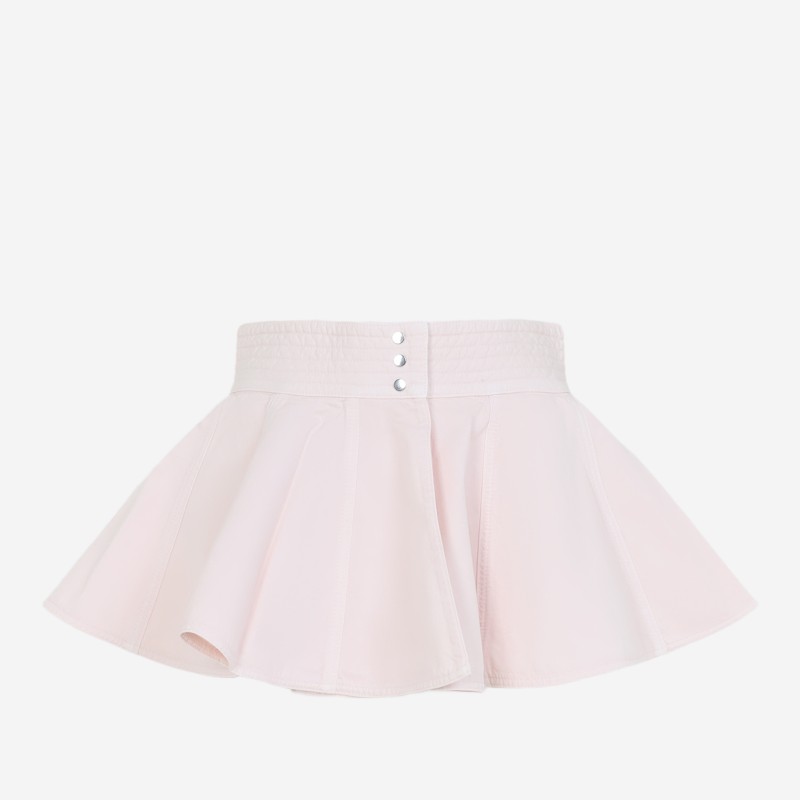 알라이아 페플럼 데님 스커트 AA9J2628D028D 416