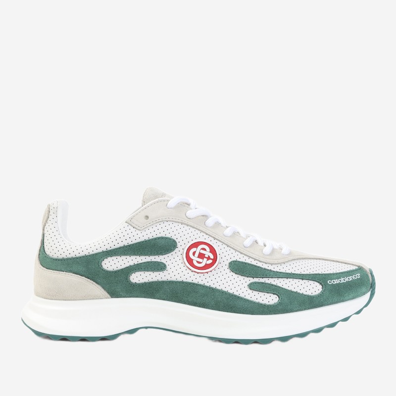 카사블랑카 펀칭 스웨이드 로우탑 스니커즈 AAW26SNK02403M GREEN