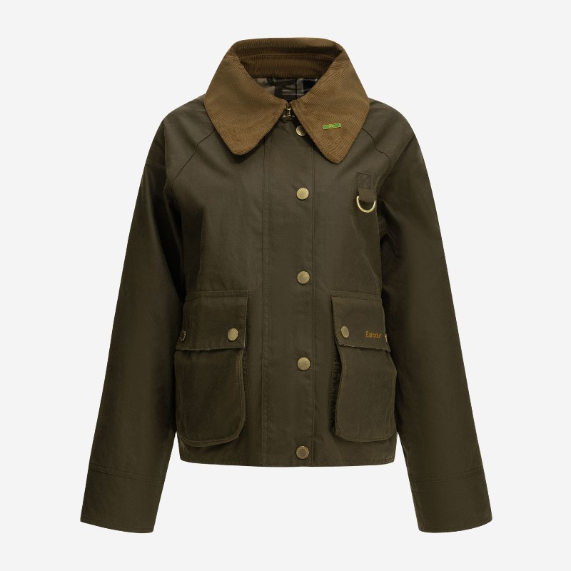 바버 모던 스페이 왁스드 코튼 필드 재킷 LWX1595LWXSN91 BROWN