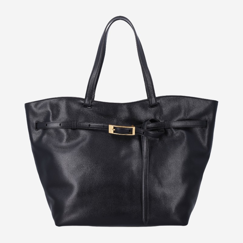 애니빙 엘리 가죽 벨트 디테일 쇼퍼백 A1312634BLK1 BLACK