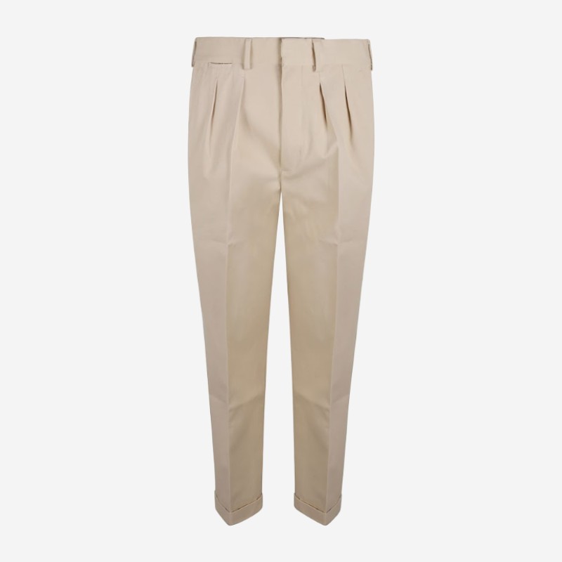 톰포드 플리츠 턴업 코튼 슬랙스 SHP004 FMC187S25AW105
