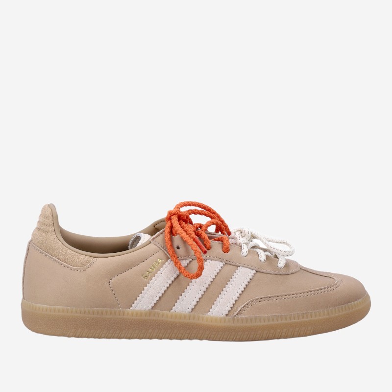 아디다스 삼바 OG 가죽 검솔 로우탑 스니커즈 KI8140 CREWHT