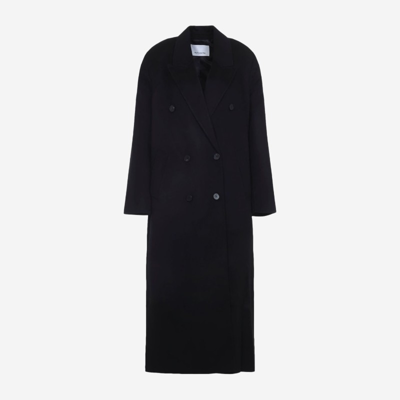 더프랭키샵 가이아 더블 브레스티드 울 코트 COFS013901000 BLACK