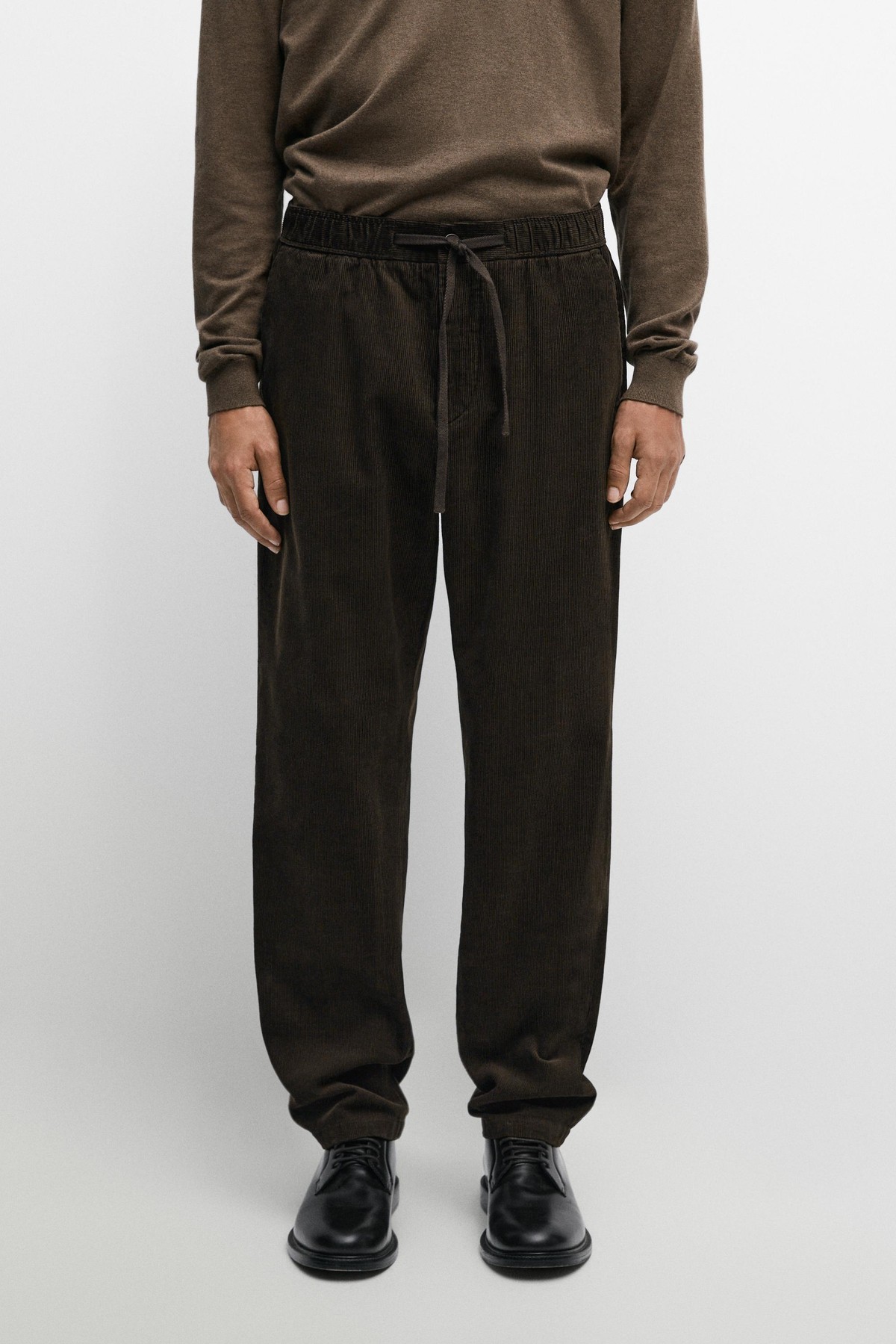 마시모두띠 코듀로이 조거핏 팬츠 0186/011 BROWN