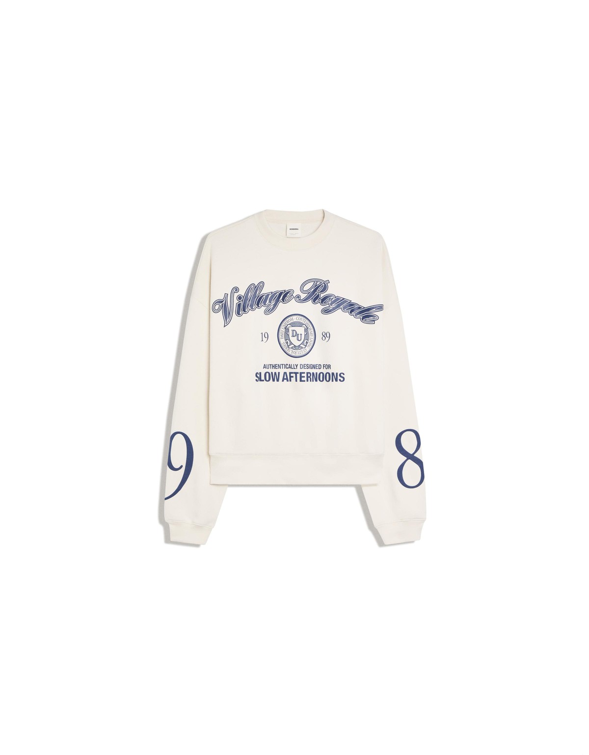 버쉬카 라운드넥 프린트 긴팔 맨투맨 3790/498 OFF WHITE