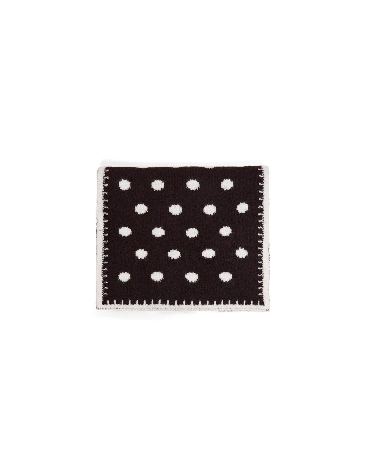 버쉬카 폴카 도트 니트 머플러 3150/702 CREAM